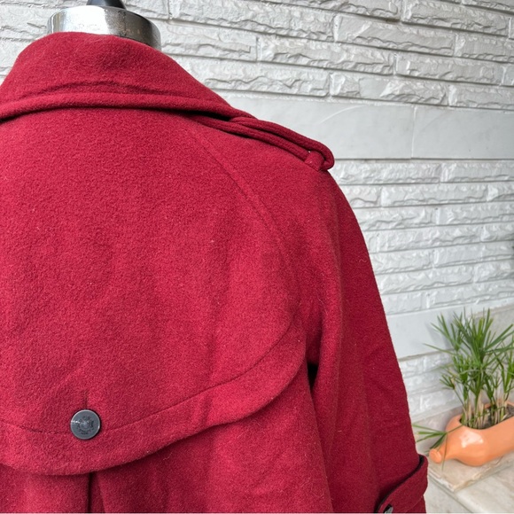 Maroon Korean Trench Coat - Picture 8 of 14